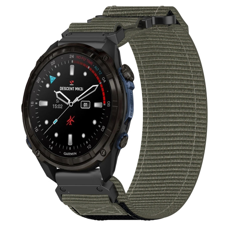20mm Nylon Hook And Loop Fastener Watch Band, For Garmin Descent Mk3i 43mm