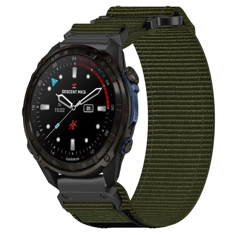 20mm Nylon Hook And Loop Fastener Watch Band, For Garmin Descent Mk3i 43mm