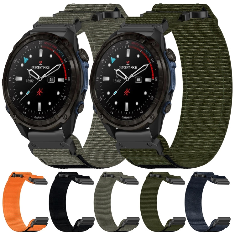 20mm Nylon Hook And Loop Fastener Watch Band, For Garmin Descent Mk3i 43mm