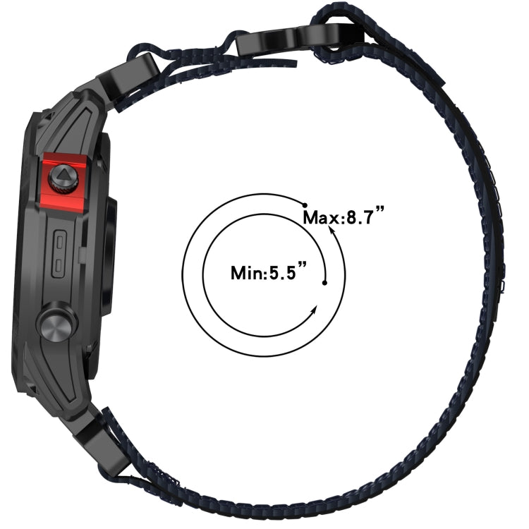 20mm Nylon Hook And Loop Fastener Watch Band, For Garmin Descent Mk3i 43mm