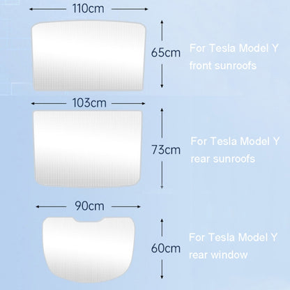 For Tesla Model Y Ice Crystal Sunshade