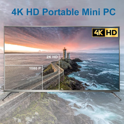 Mini Computer Dual HDMI+VGA Triple Display 4K HD Pocket Mini PC