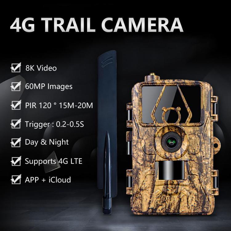 4G Hunting Camera Night Vision SIM Card HD 8K 60MP Photo Video Hunting Camera, PR801LTE European Version, PR801LTE USA  Australia Version - NMNYSX
