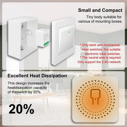 Smart Switch DIY Breaker 2 Way Control Voice Control