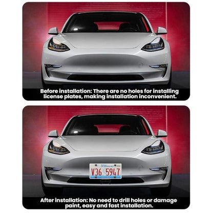For Tesla Model 3 Highland US Standard Punch-Free License Plate Frame