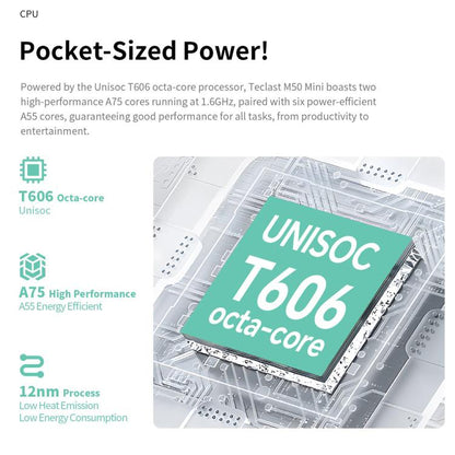 Teclast M50 Mini Tablet PC 8.7 inch 4GB+128GB Android 15
