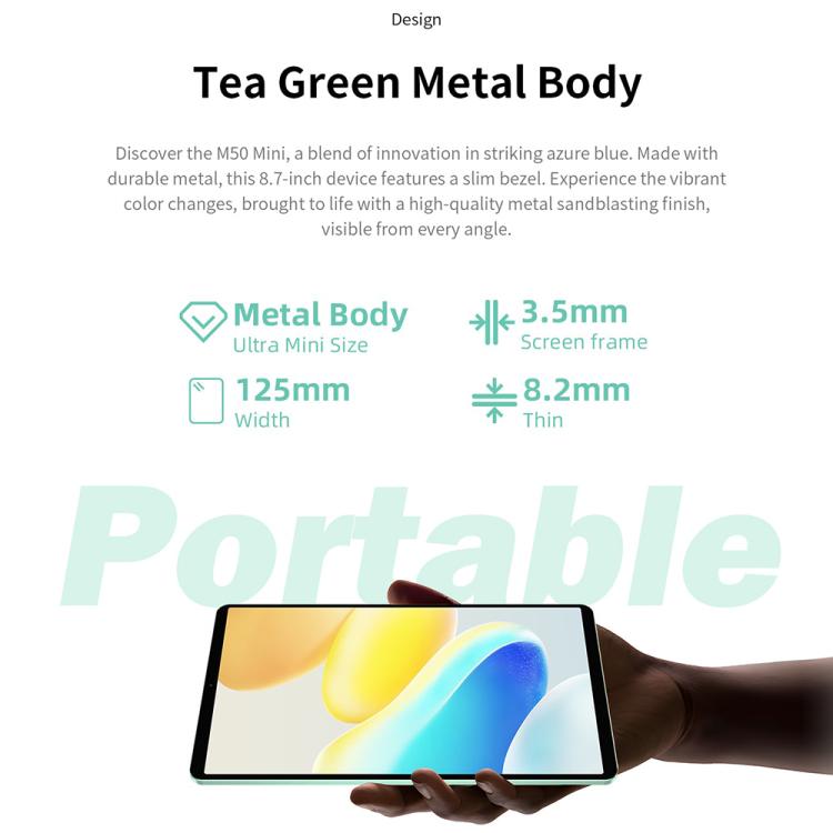 Teclast M50 Mini Tablet PC 8.7 inch 4GB+128GB Android 15