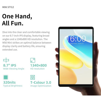Teclast M50 Mini Tablet PC 8.7 inch 4GB+128GB Android 15
