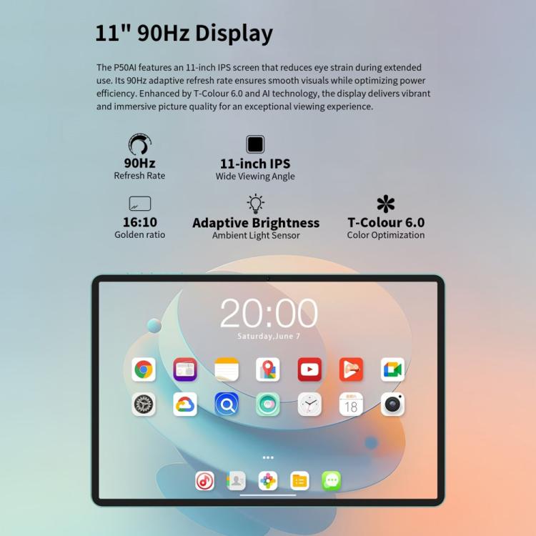 Teclast P50AI Tablet PC 11 inch 6GB+128GB Android 15