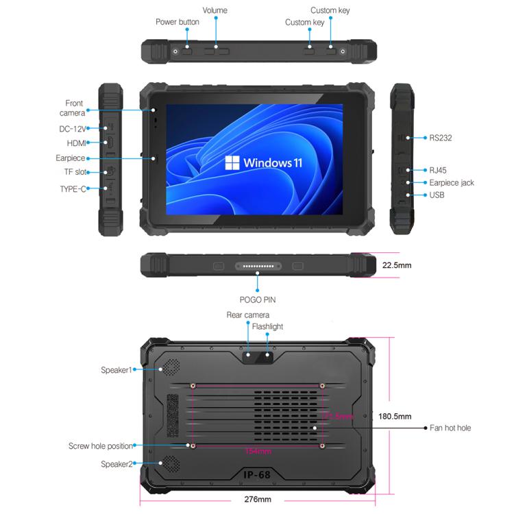 CENAVA W10Y Rugged Tablet, 10.1 inch 8GB+128GB Windows11