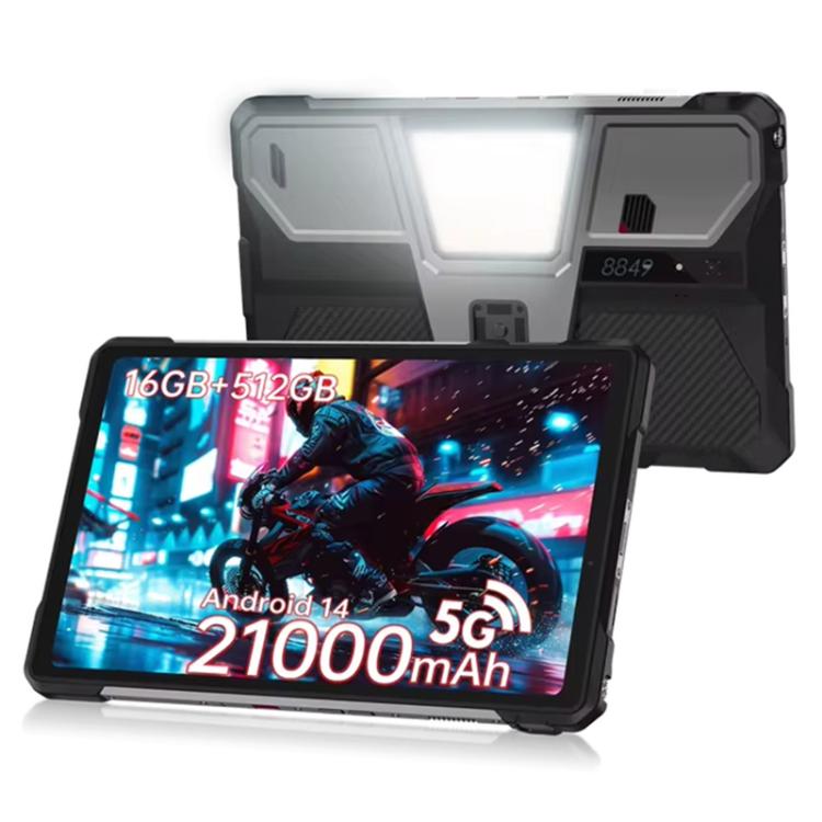 Unihertz 8849 Tank Pad Rugged Tablet PC & Projector, 16GB+512GB, 10.95 inch Android 14 Dimensity 8200 Octa Core 5G Network, EU Plug, Tank Pad 5G Network - NMNYSX