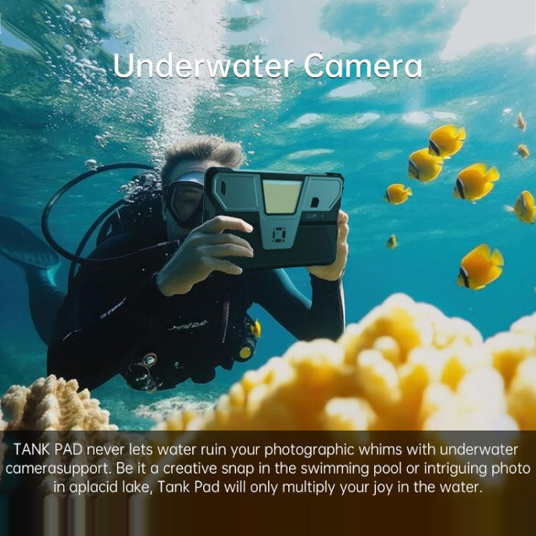 Unihertz 8849 Tank Pad Rugged Tablet PC & Projector, 16GB+512GB, 10.95 inch Android 14 Dimensity 8200 Octa Core 5G Network, EU Plug, Tank Pad 5G Network - NMNYSX
