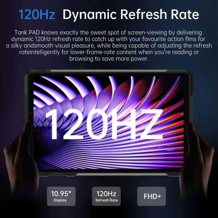 Unihertz 8849 Tank Pad Rugged Tablet PC & Projector, 16GB+512GB, 10.95 inch Android 14 Dimensity 8200 Octa Core 5G Network, EU Plug, Tank Pad 5G Network - NMNYSX